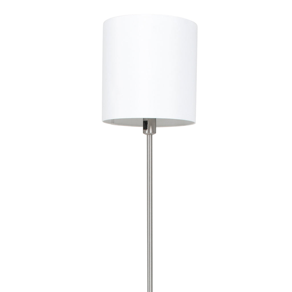 Vloerlamp Noor 1564ST Staal inclusief wit linnen kap