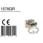 Wandlamp  Geurnesey 1578GR Grijs