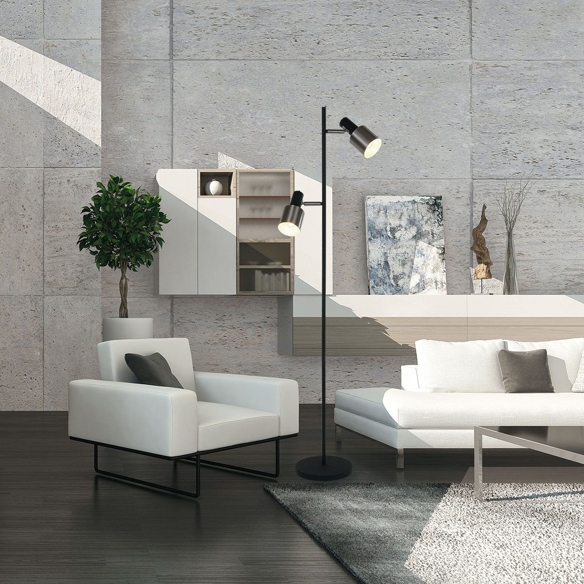 Vloerlamp Fjorgard 1702ZW Zwart