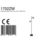 Vloerlamp Fjorgard 1702ZW Zwart