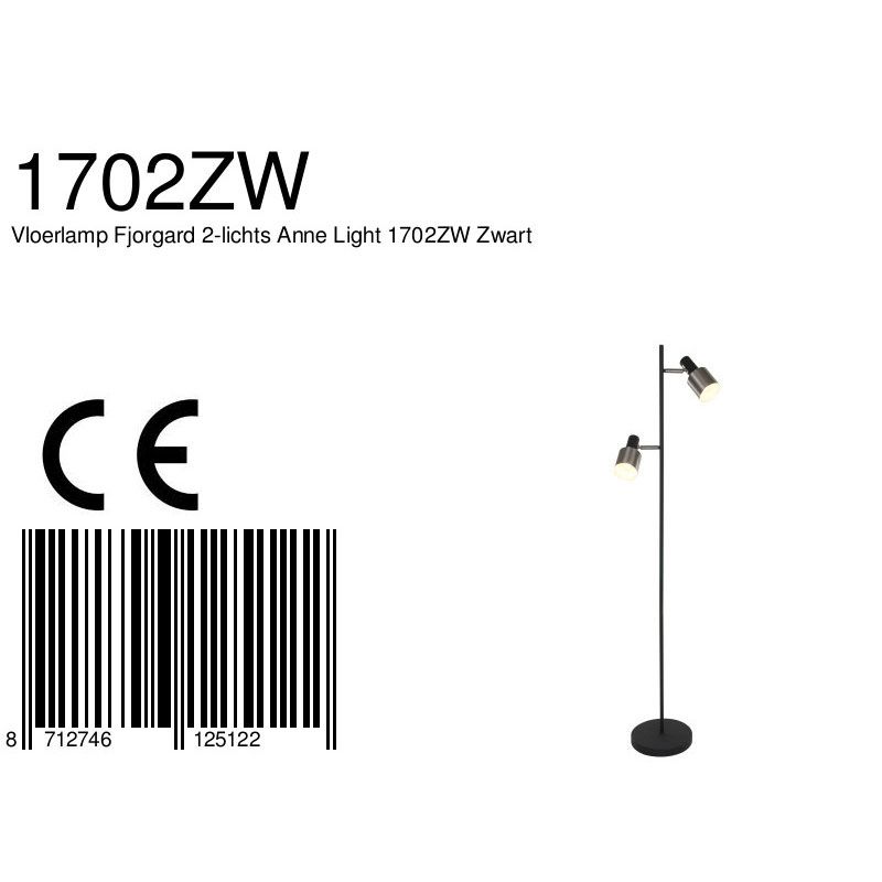 Vloerlamp Fjorgard 1702ZW Zwart