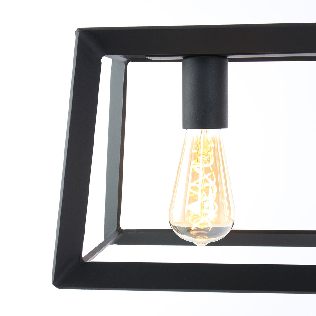 Zwarte hanglamp Buckley 1705ZW met 4 x een E27 fitting