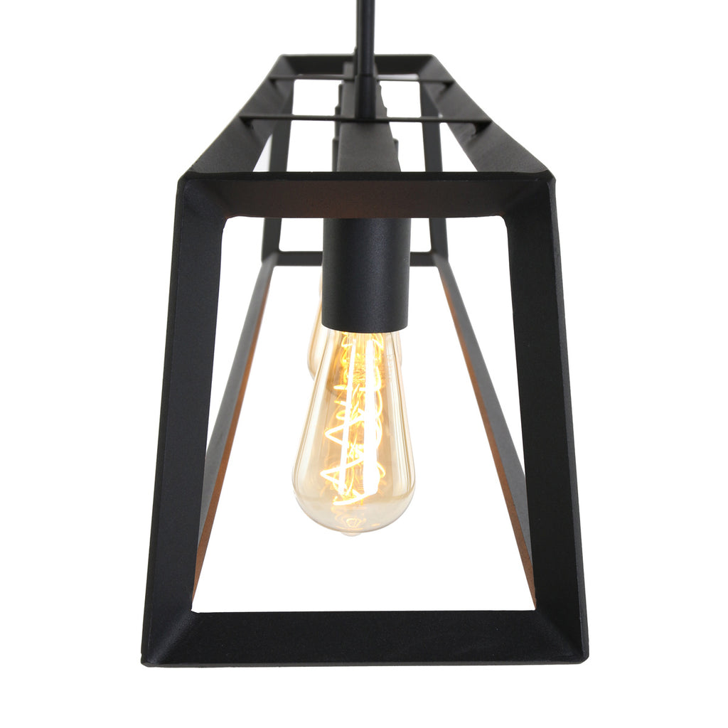 Zwarte hanglamp Buckley 1705ZW met 4 x een E27 fitting