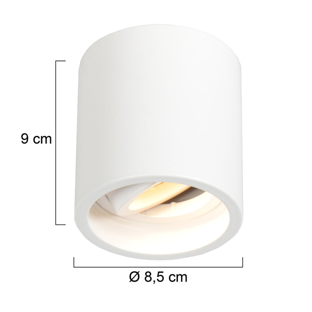 Opbouwspot Pélite spot 1731W Wit