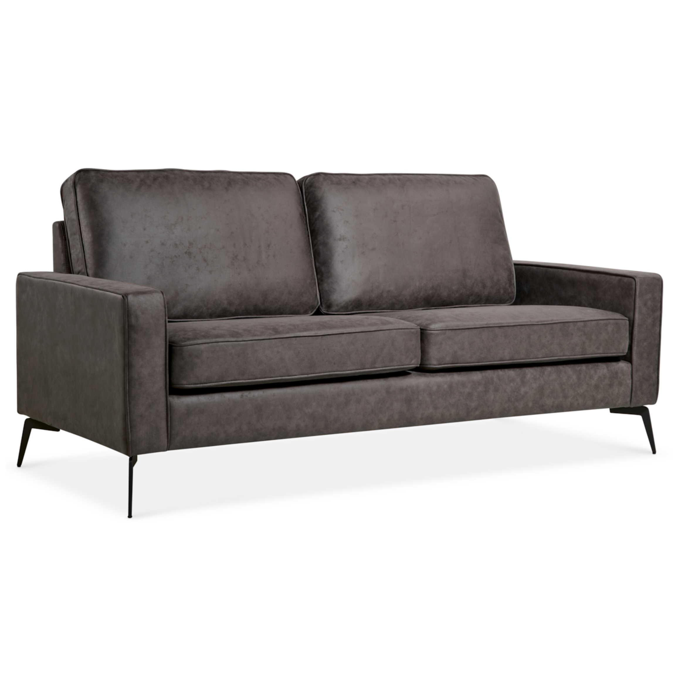 2-Zits Bank Noa - Microleder Antraciet