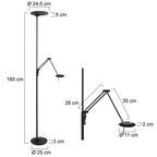 Vloerlamp Zodiac 2107ZW Zwart