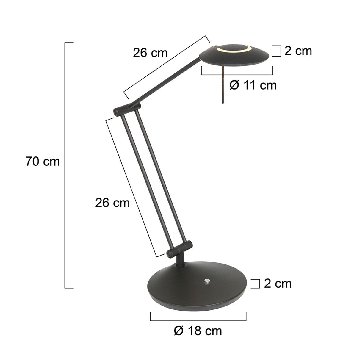 Tafellamp Zodiac 2109ZW Zwart