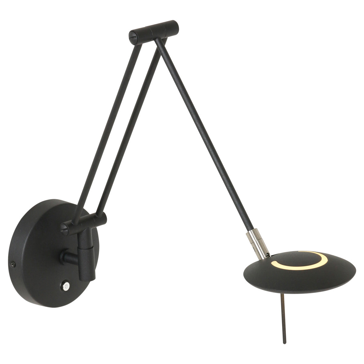 Wandlamp Zodiac 2110ZW Zwart Dimbaar draaibaar kantelbaar