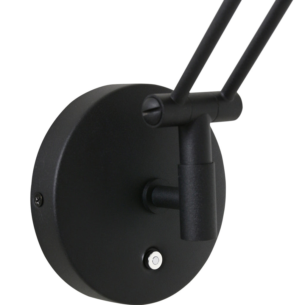 Wandlamp Zodiac 2110ZW Zwart Dimbaar draaibaar kantelbaar