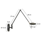 Wandlamp Zodiac 2110ZW Zwart Dimbaar draaibaar kantelbaar