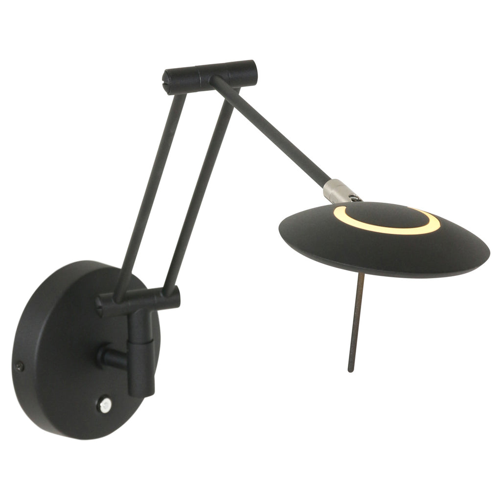 Wandlamp Zodiac 2110ZW Zwart Dimbaar draaibaar kantelbaar