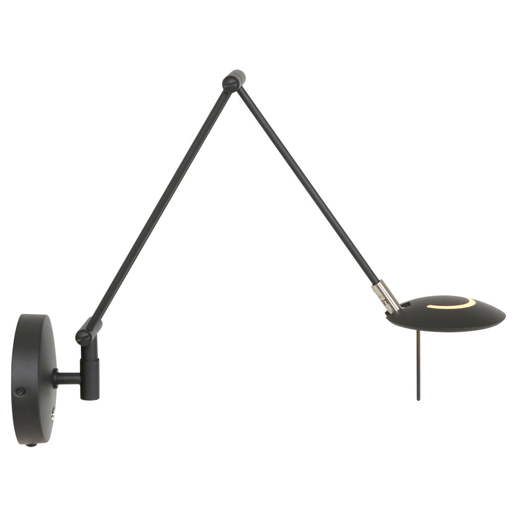 Wandlamp Zodiac 2110ZW Zwart Dimbaar draaibaar kantelbaar
