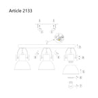 Plafondlamp Gearwood 2133GR Grijs E27 fitting