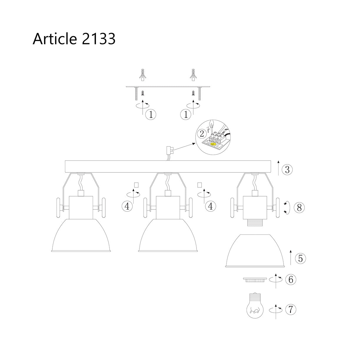 Plafondlamp Gearwood 2133GR Grijs E27 fitting