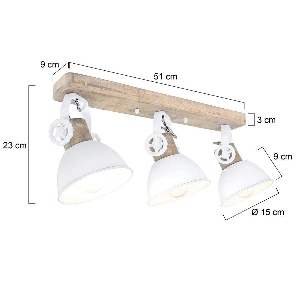 Plafondlamp Gearwood 2133W Wit E27