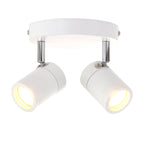 Witte 2-lichts spot Upround 2487W inclusief lichtbronnen