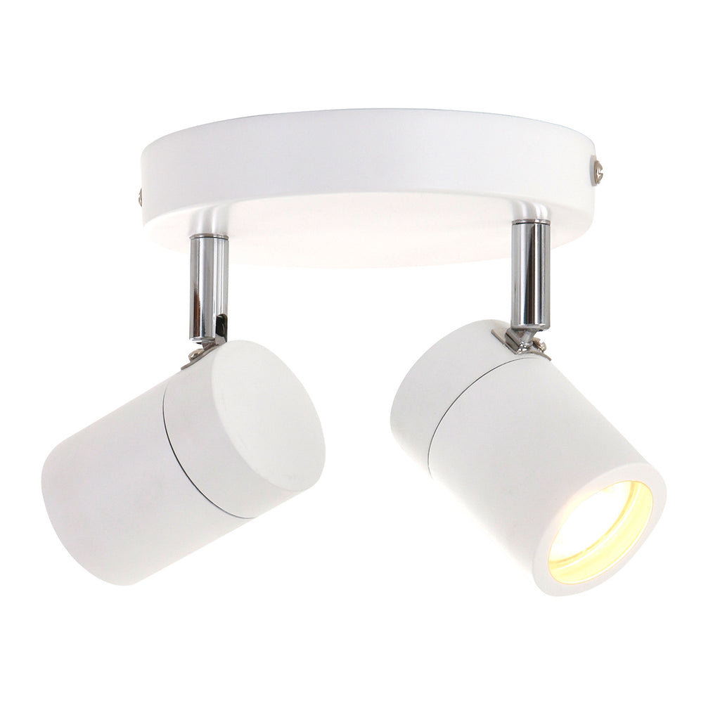 Witte 2-lichts spot Upround 2487W inclusief lichtbronnen