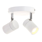 Witte 2-lichts spot Upround 2487W inclusief lichtbronnen