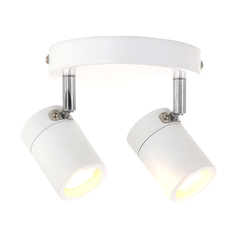 Witte 2-lichts spot Upround 2487W inclusief lichtbronnen