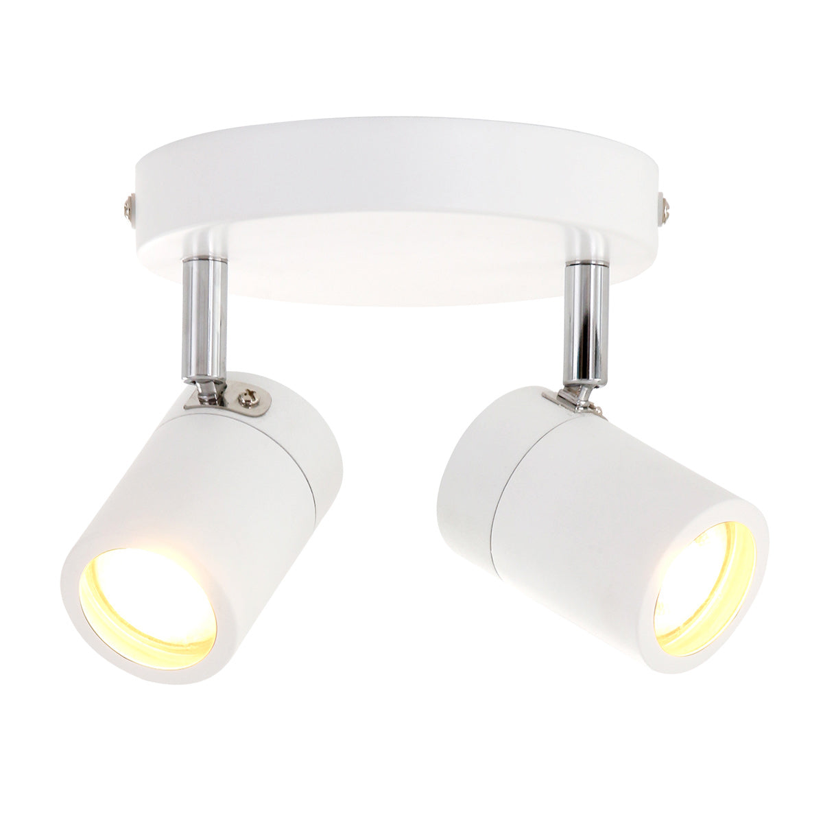 Witte 2-lichts spot Upround 2487W inclusief lichtbronnen