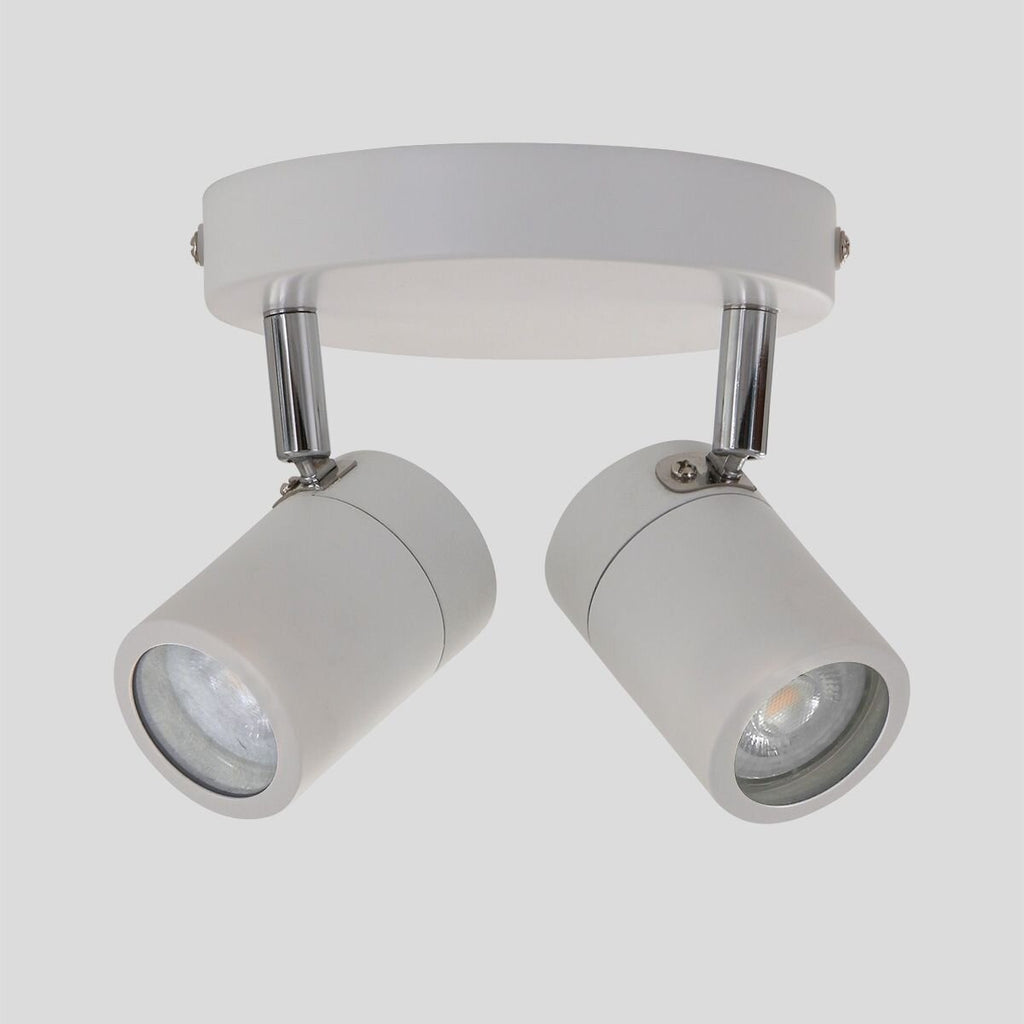 Witte 2-lichts spot Upround 2487W inclusief lichtbronnen