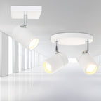 Witte 2-lichts spot Upround 2487W inclusief lichtbronnen