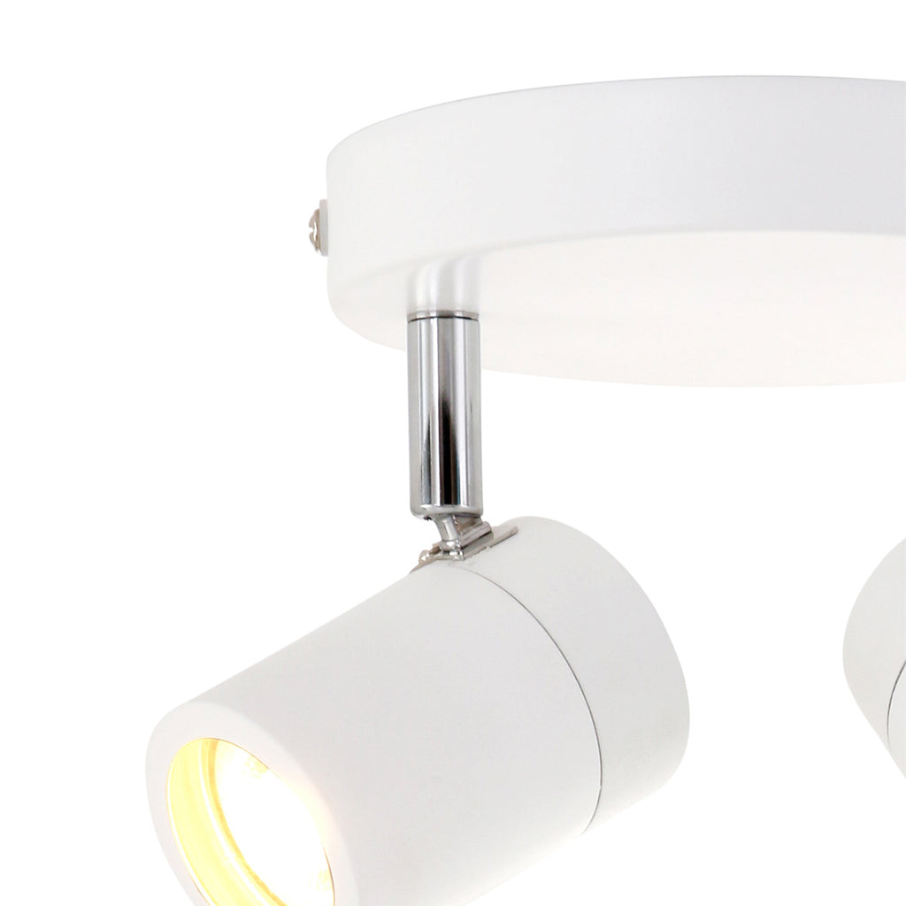 Witte 2-lichts spot Upround 2487W inclusief lichtbronnen