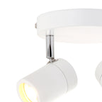 Witte 2-lichts spot Upround 2487W inclusief lichtbronnen