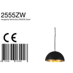 Hanglamp Semicirkel 2555ZW Zwart