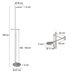 Vloerlamp Turound 2560ST Staal
