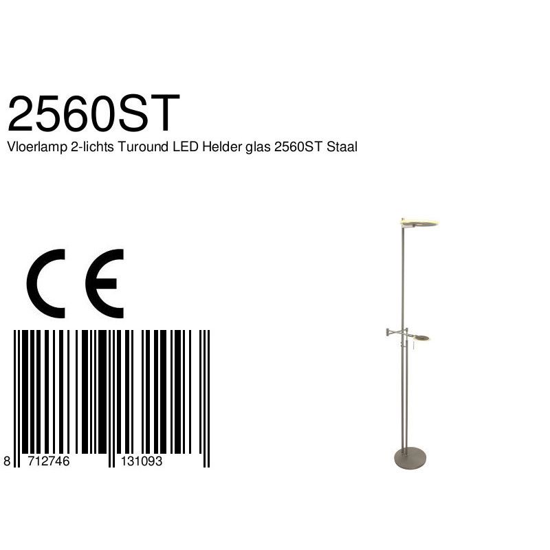 Vloerlamp Turound 2560ST Staal