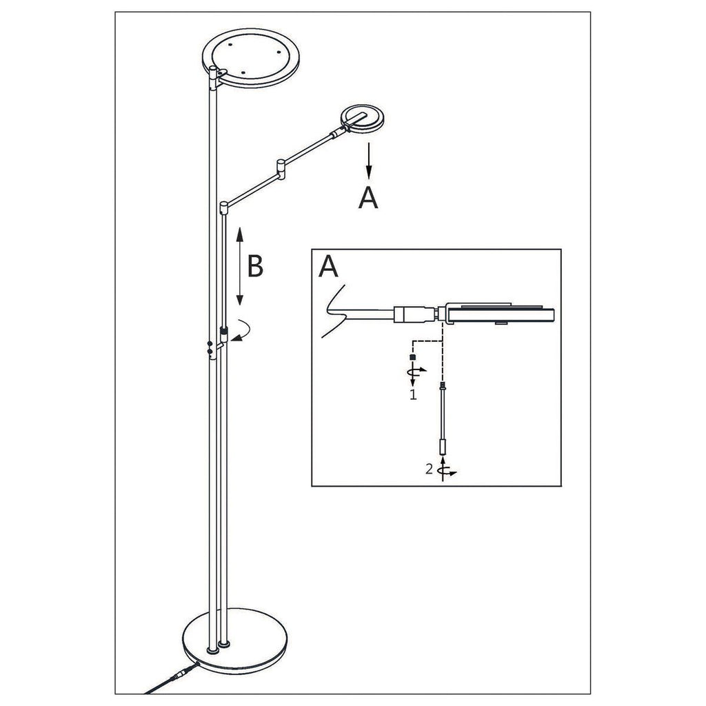 Vloerlamp Turound 2560ST Staal