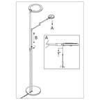 Vloerlamp Turound 2560ST Staal