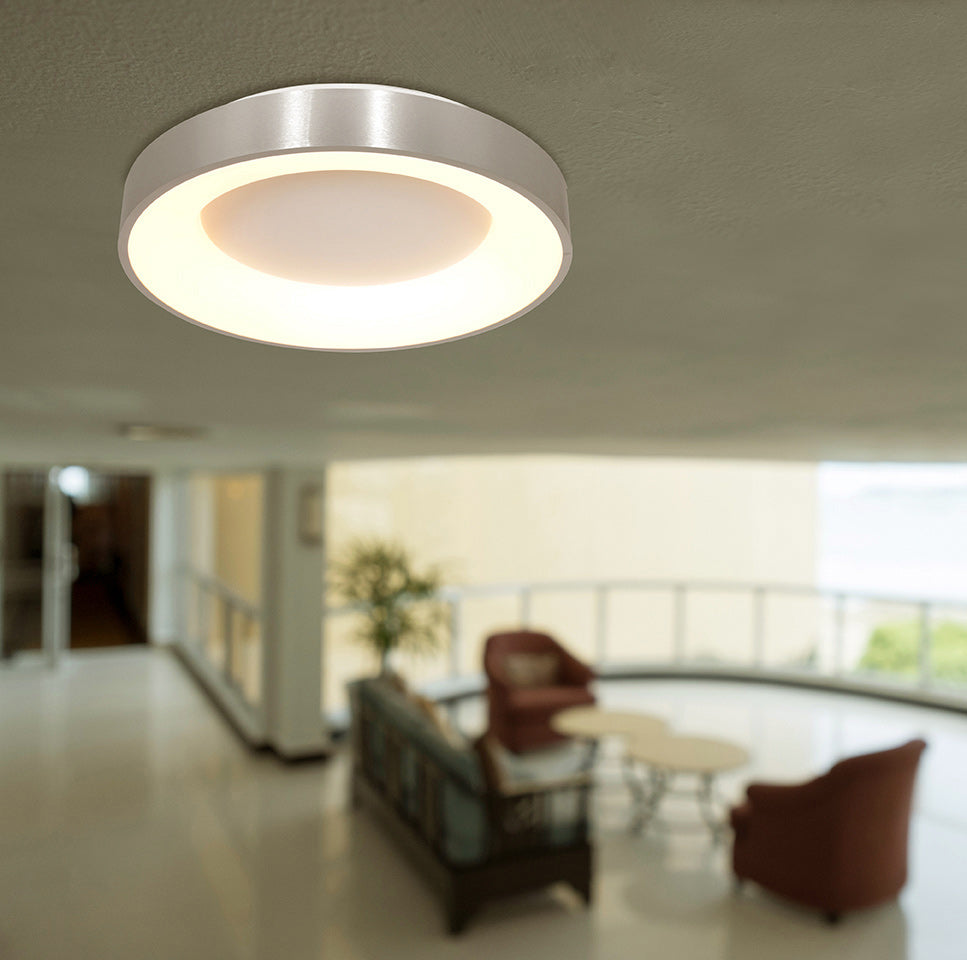 Plafondlamp Ringlede 2562ZI zilveren LED lamp Ø38 cm