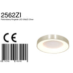 Plafondlamp Ringlede 2562ZI zilveren LED lamp Ø38 cm