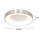 Plafondlamp Ringlede 2562ZI zilveren LED lamp Ø38 cm