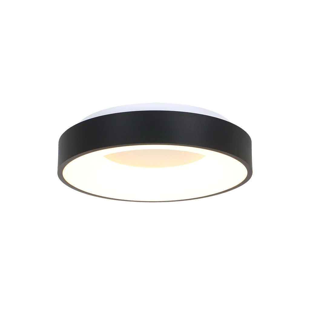 Plafondlamp Ringlede 2562ZW zwarte LED lamp Ø38 cm