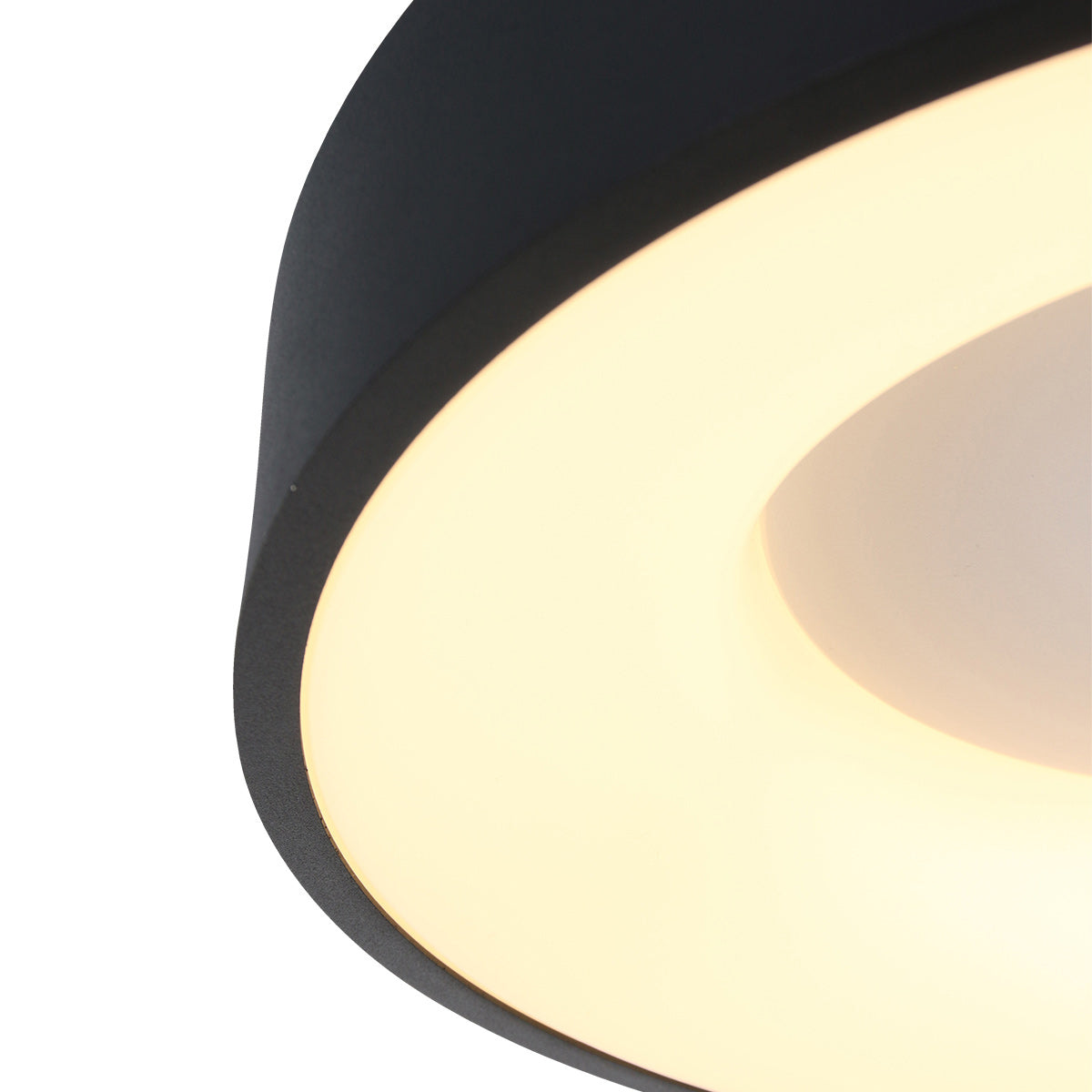 Plafondlamp Ringlede 2562ZW zwarte LED lamp Ø38 cm