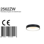 Plafondlamp Ringlede 2562ZW zwarte LED lamp Ø38 cm