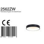 Plafondlamp Ringlede 2562ZW zwarte LED lamp Ø38 cm