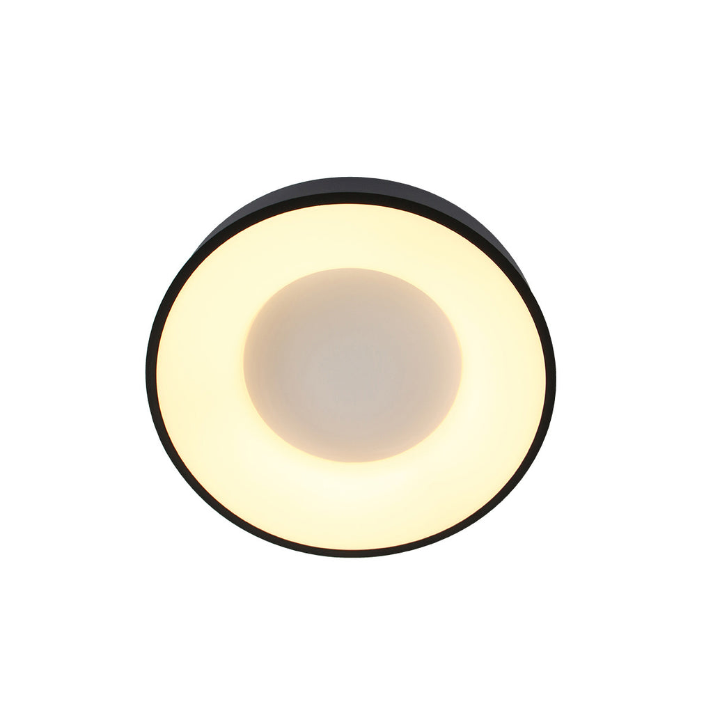 Plafondlamp Ringlede 2562ZW zwarte LED lamp Ø38 cm