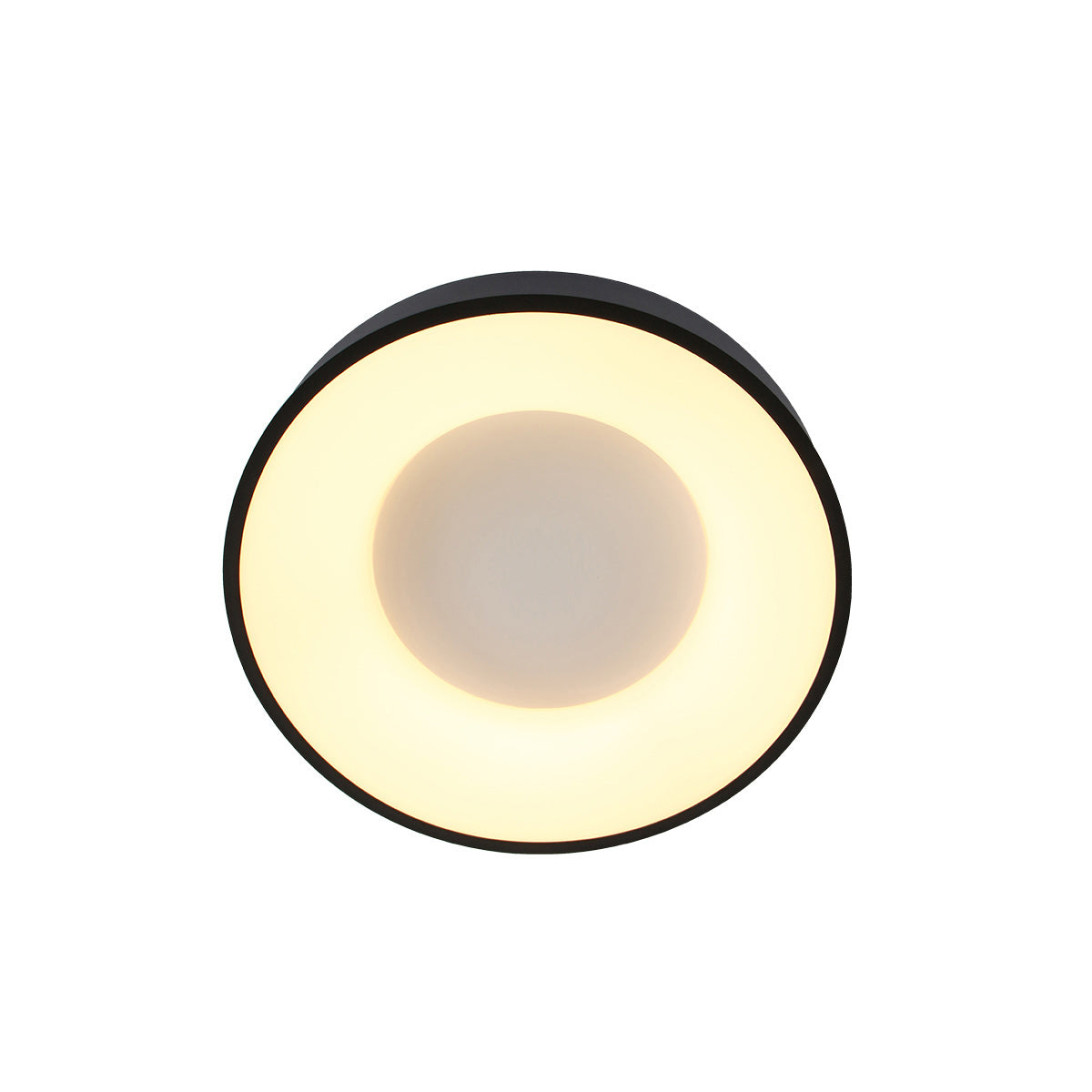 Plafondlamp Ringlede 2562ZW zwarte LED lamp Ø38 cm