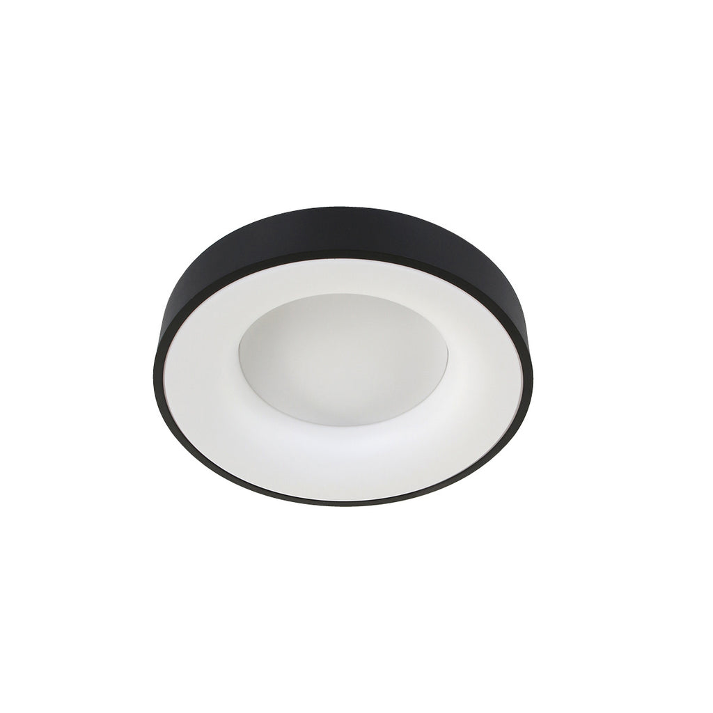 Plafondlamp Ringlede 2562ZW zwarte LED lamp Ø38 cm