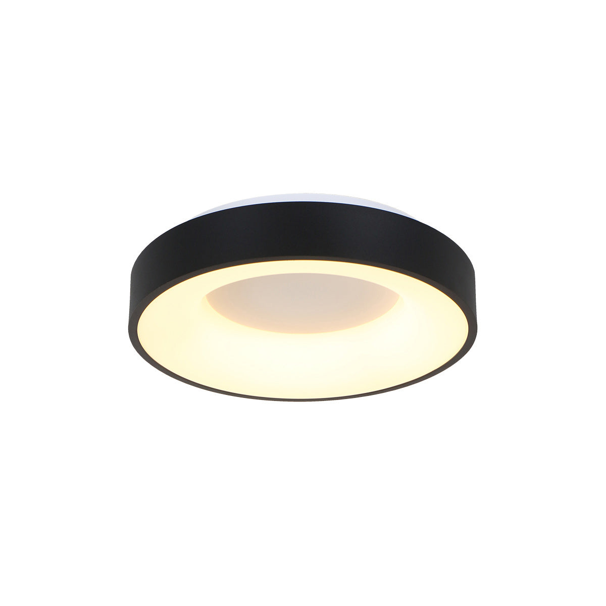 Plafondlamp Ringlede 2562ZW zwarte LED lamp Ø38 cm