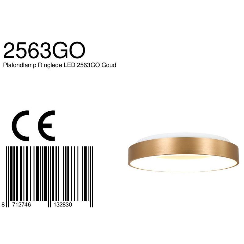 Plafondlamp RInglede 2563GO Goud Ø48cm