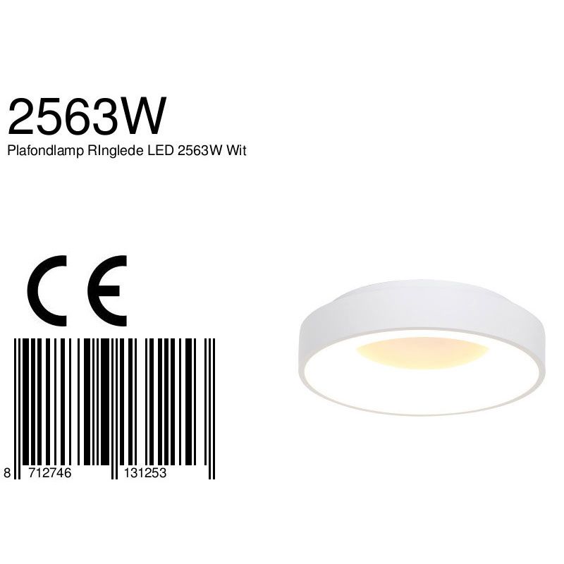 Plafondlamp RInglede 2563W Wit Ø48cm