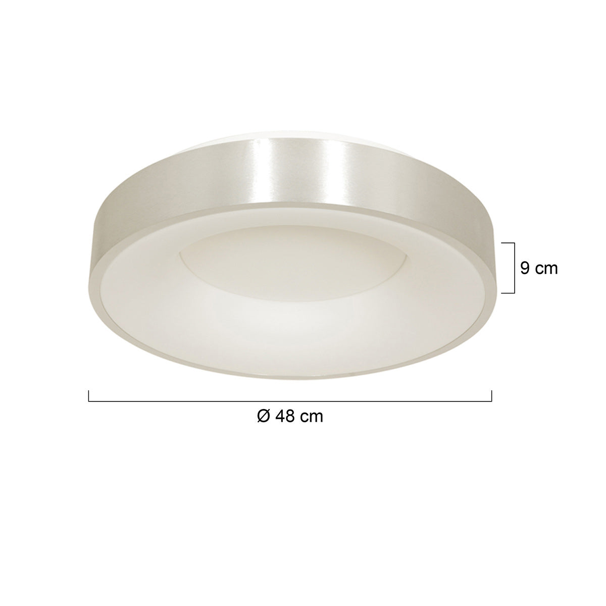 Plafondlamp RInglede 2563ZI Zilver Ø48cm