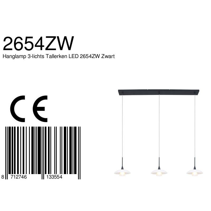 Hanglamp Tallerken 2654ZW Zwart