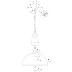 Zwart chromen hanglamp Gaeve 2661ZW Ø50cm E27 fitting