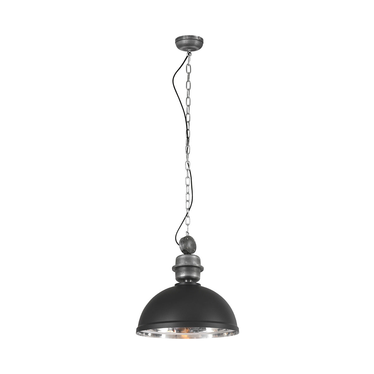 Zwart chromen hanglamp Gaeve 2661ZW Ø50cm E27 fitting